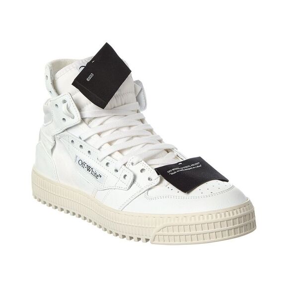 Off-White™ 3.0 Off Court Canvas & Leather High-Top Sneaker White